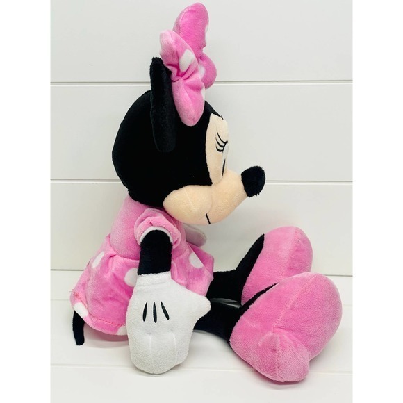 Disney Minnie Mouse‎ Plush Pink Polka Dots Hair Bow and Skirt - Picture 4 of 7